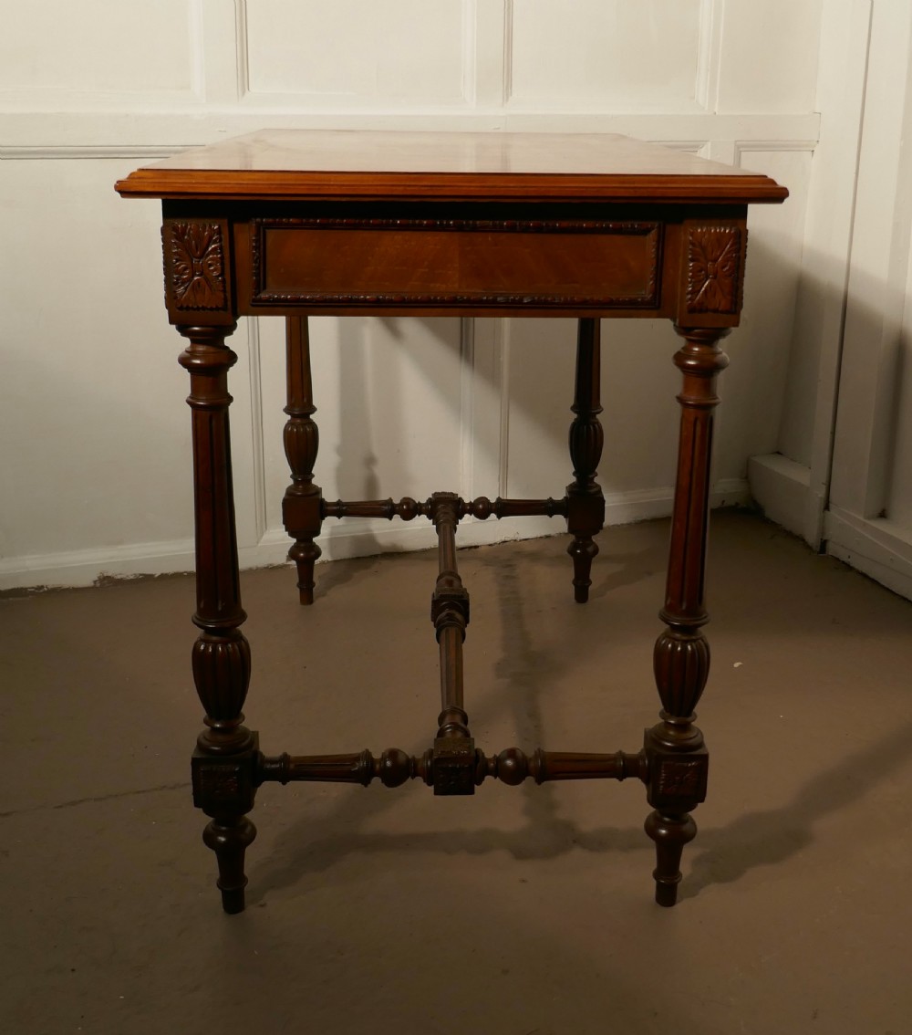 An Elegant Edwardian Mahogany Writing Table View VI