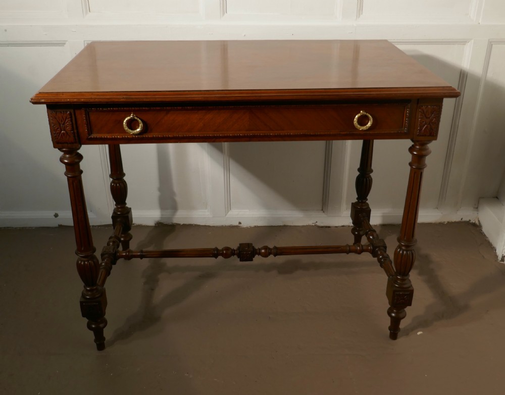 An Elegant Edwardian Mahogany Writing Table View VII