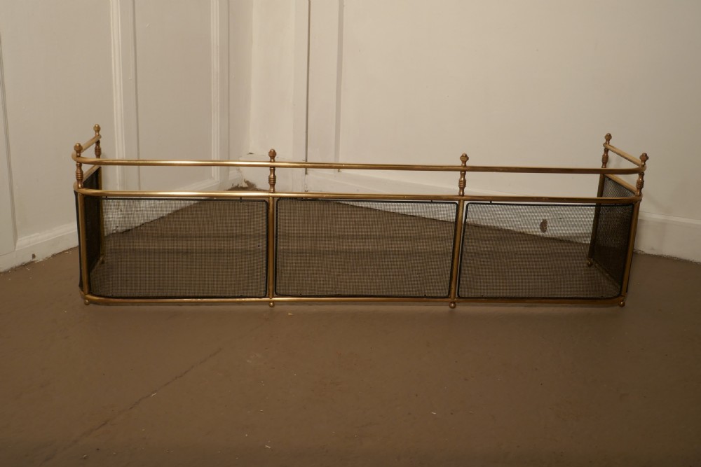 A Large Victorian Brass Club Fender  View III