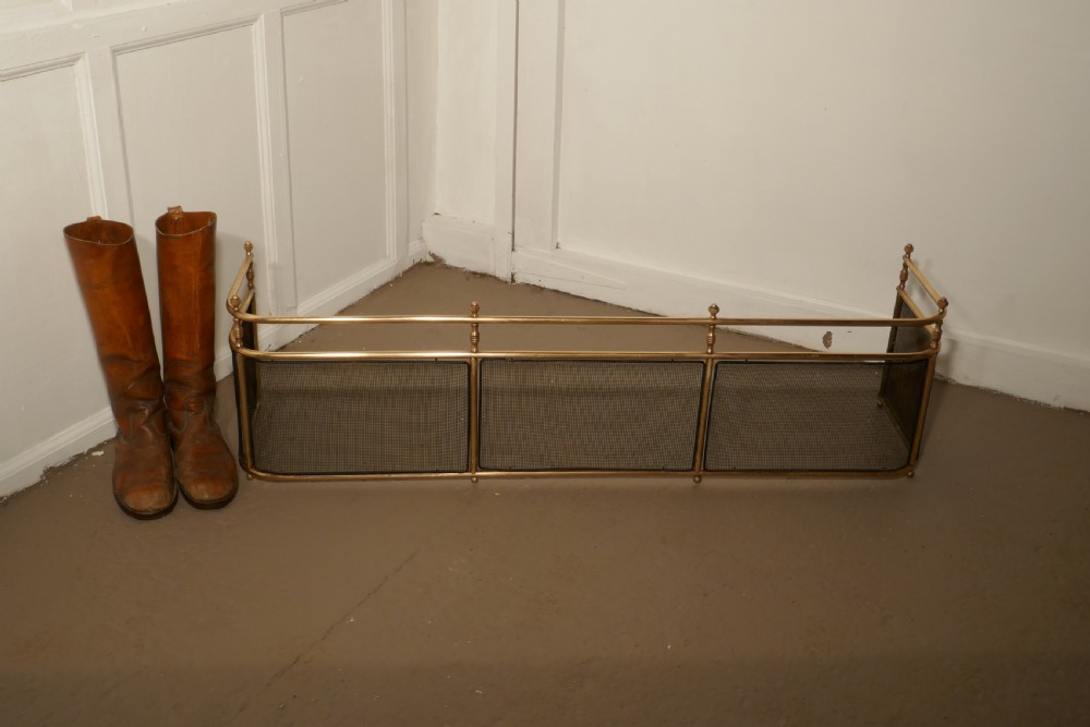 A Large Victorian Brass Club Fender  View V