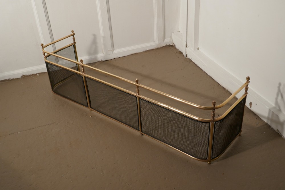 A Large Victorian Brass Club Fender  View IX