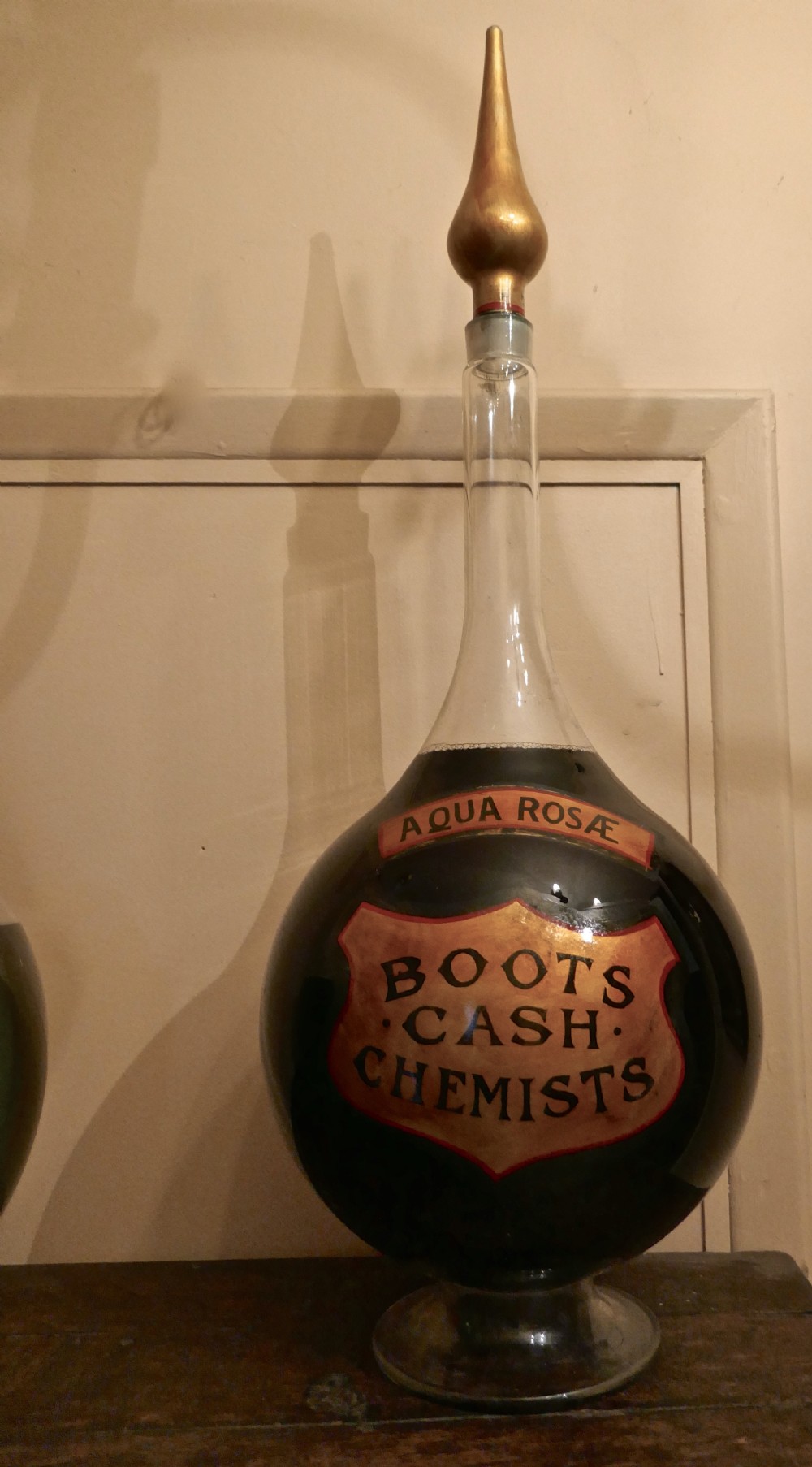 A Trio of Very Large Antique Apothecary or Old Chemist Jars Shop Display   View VI