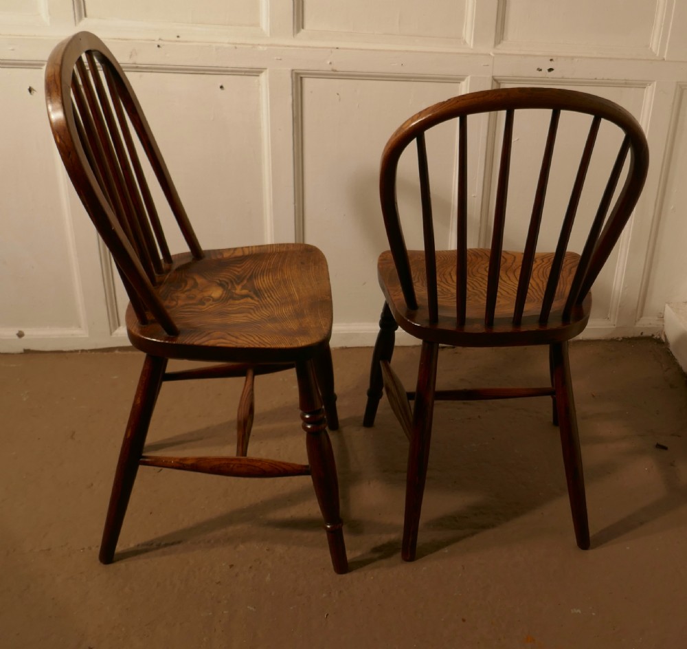 A Pair of Solid Ash Windsor Hoop Back Chairs View VI