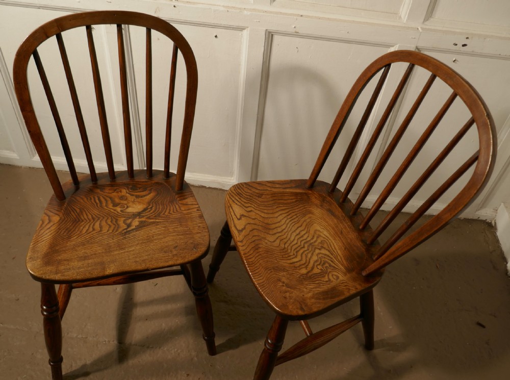 A Pair of Solid Ash Windsor Hoop Back Chairs View VII