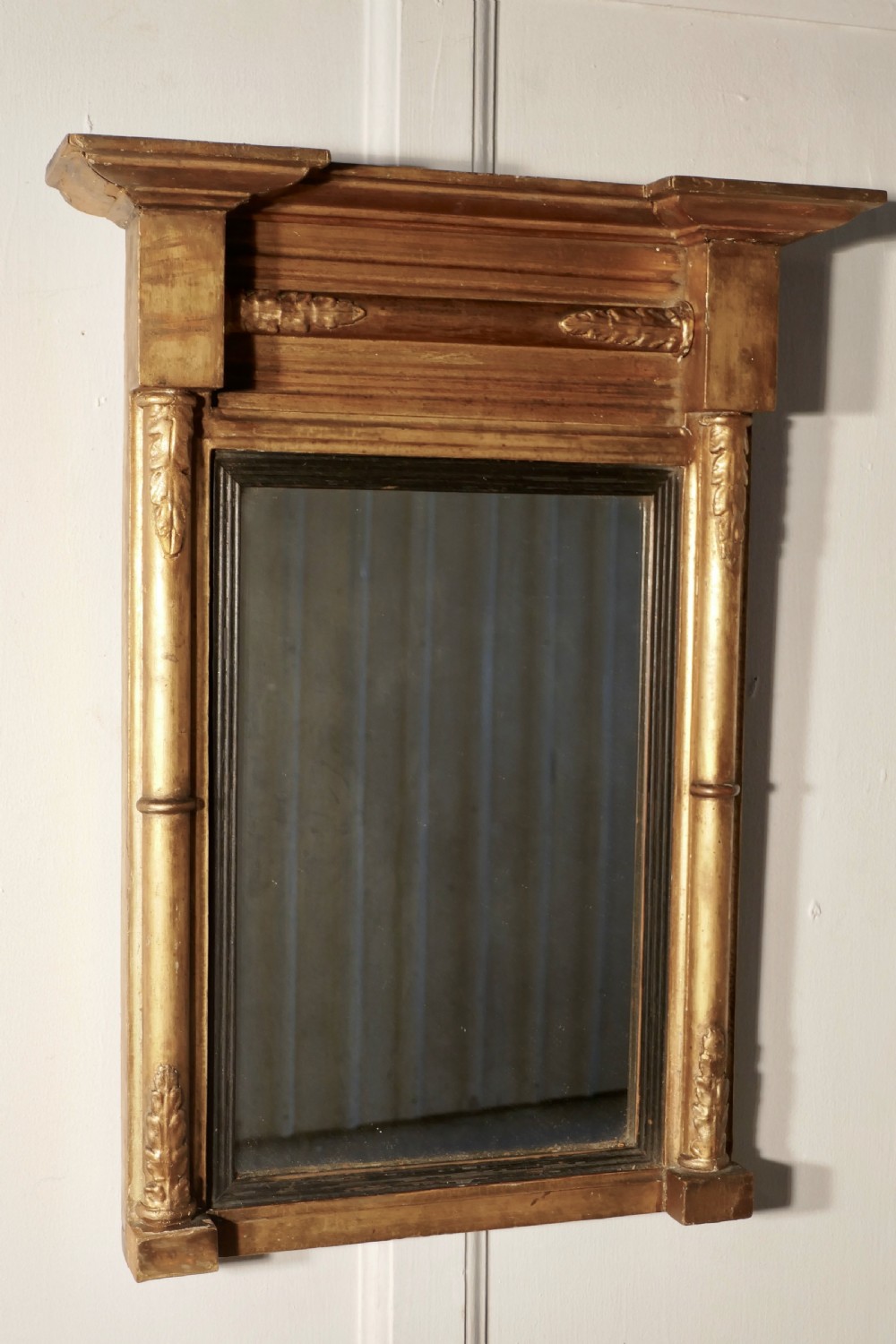 Small Napoleon III French Carved Gilt Wall Mirror View III