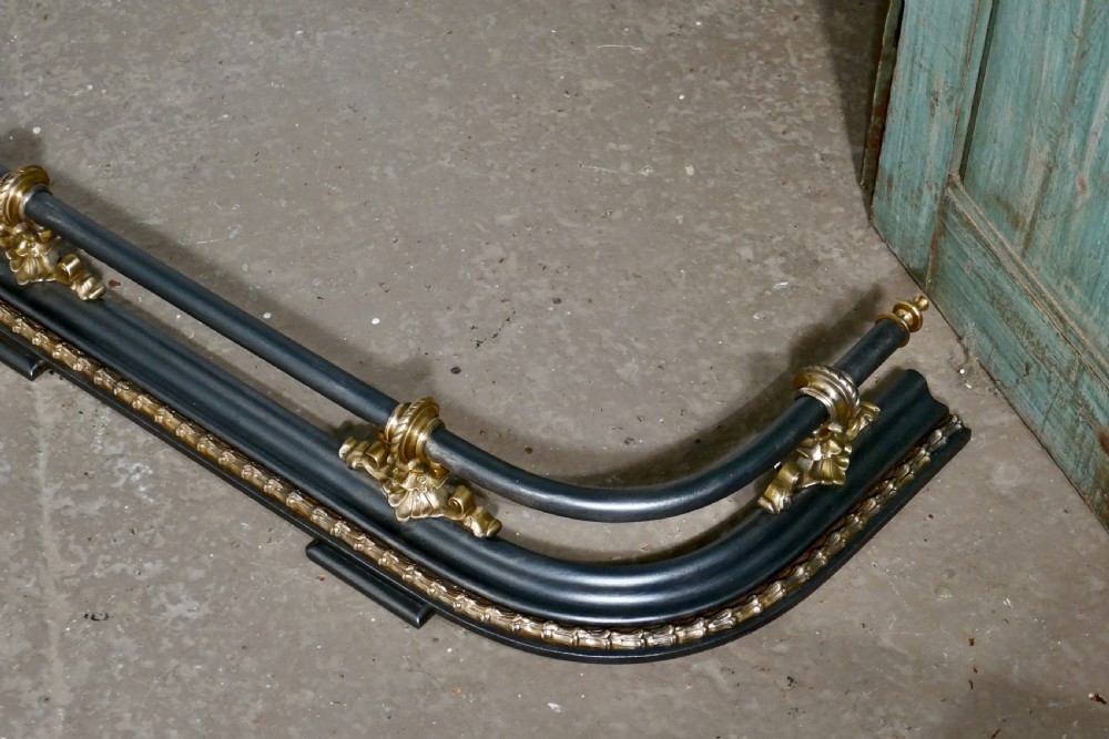 Victorian Brass and Polished Steel Fender  View IV