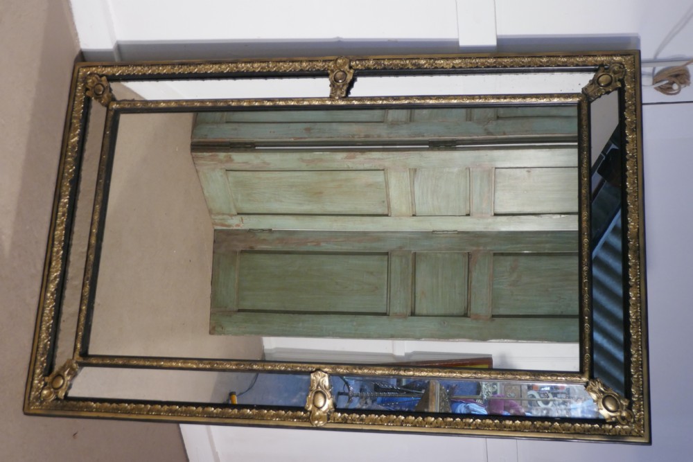 Very Large 19th Century French Gilt Cushion Mirror View VI