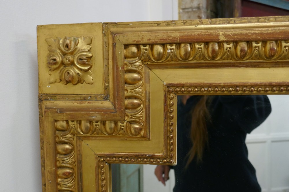 Very Large French Gilt Over Mantle Mirror View VII