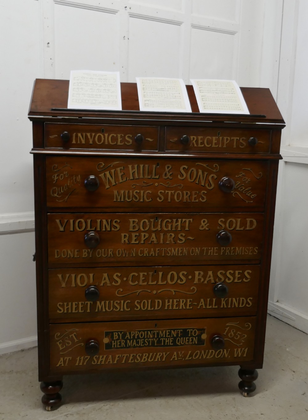 A Large Victorian Mahogany Shop Display Music Cabinet View II