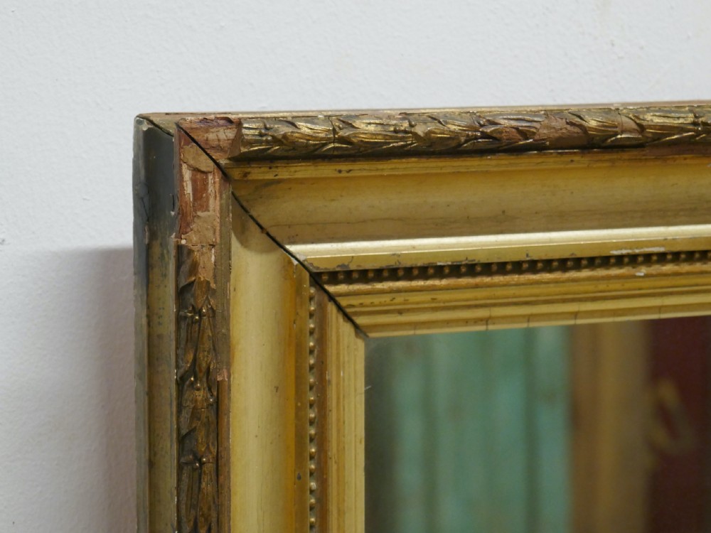 Charming 19th Century French Rectangular Gilt Mirror View V