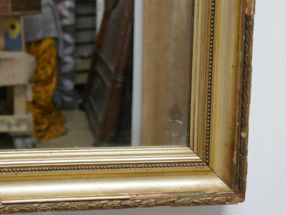 Charming 19th Century French Rectangular Gilt Mirror View VI