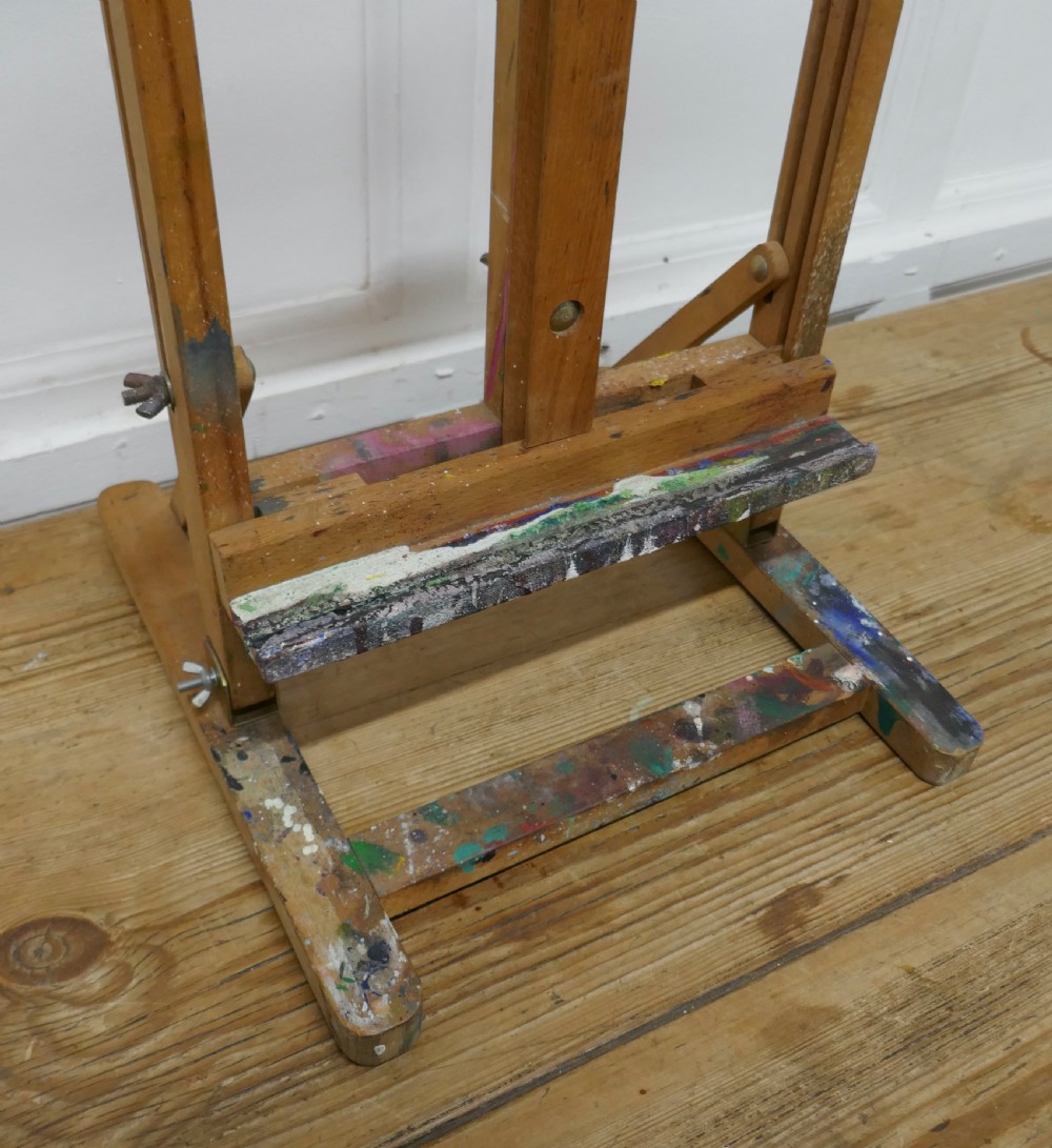 Paint Spattered Folding Table Top Easel View VIII