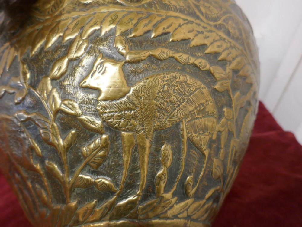 Large 19th Century North African Brass Jardiniere Pot View VII