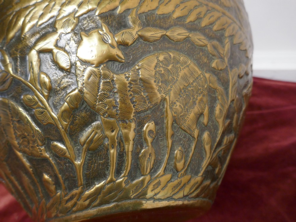 Large 19th Century North African Brass Jardiniere Pot View VIII