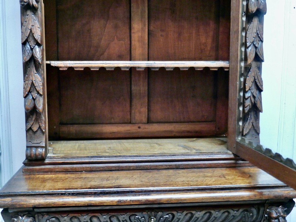 A Pair of French Carved Gothic Oak Bookcases View X