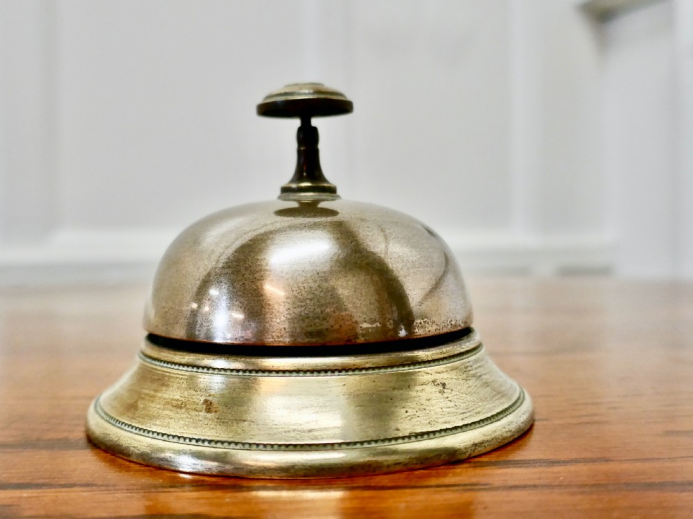 Victorian Brass Courtesy Counter Top Bell,  View II