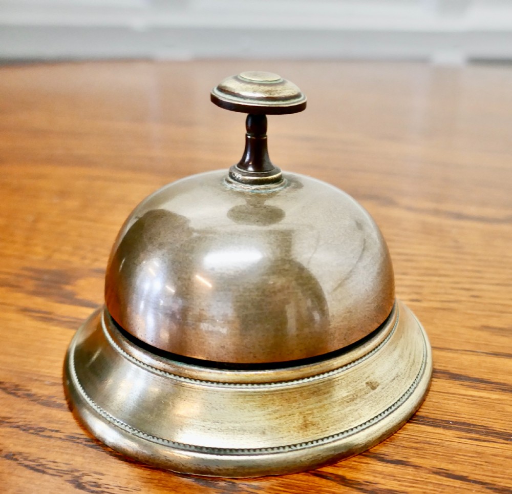 Victorian Brass Courtesy Counter Top Bell,  View V
