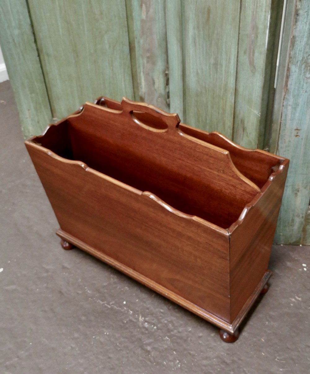 Mahogany Canterbury Magazine Stand, by “Redman & Hales Ltd”