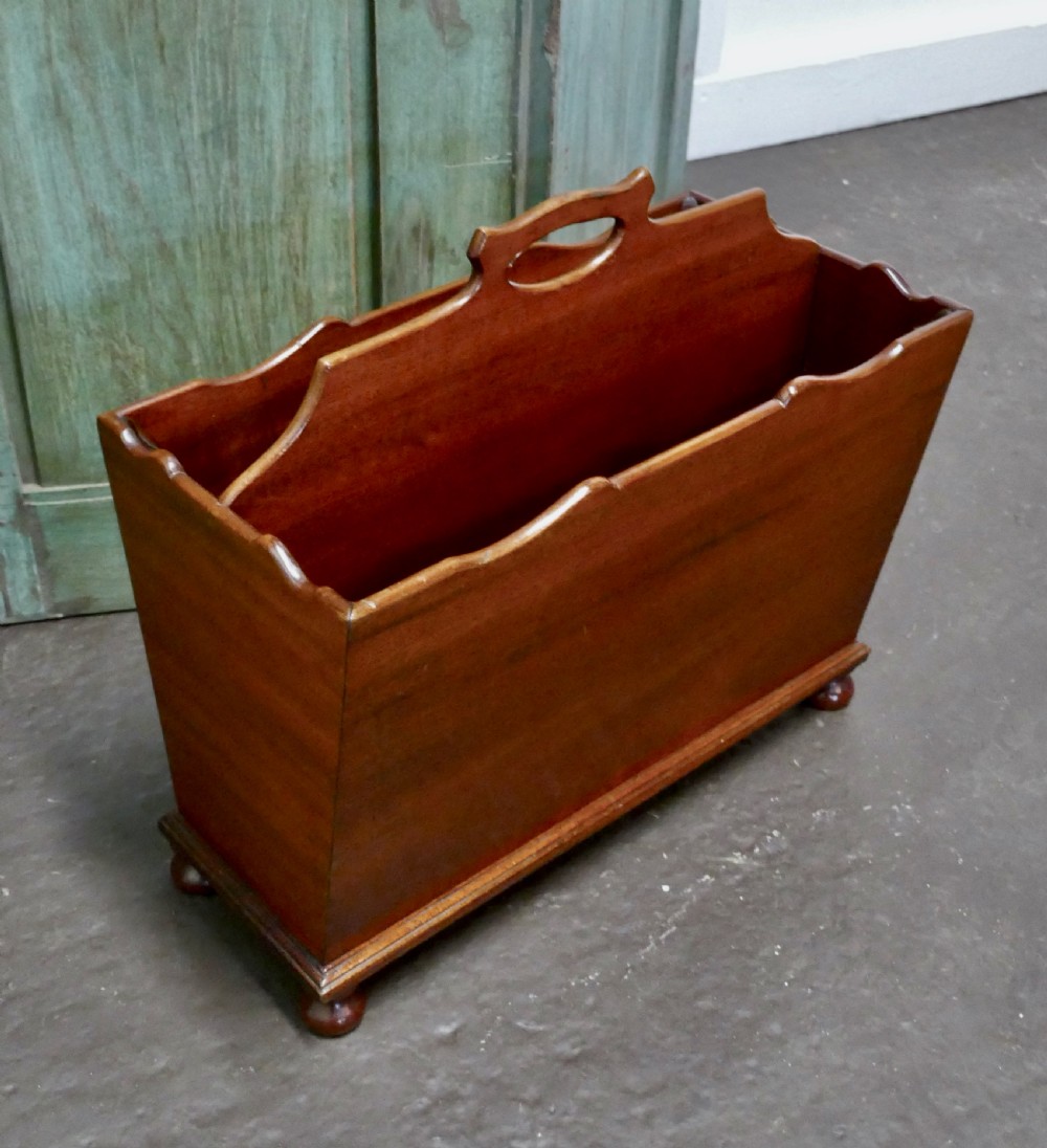 Mahogany Canterbury Magazine Stand, by “Redman & Hales Ltd” View III