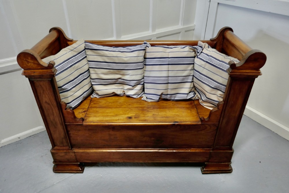 French Walnut and Cherry Empire Style Window Seat View III