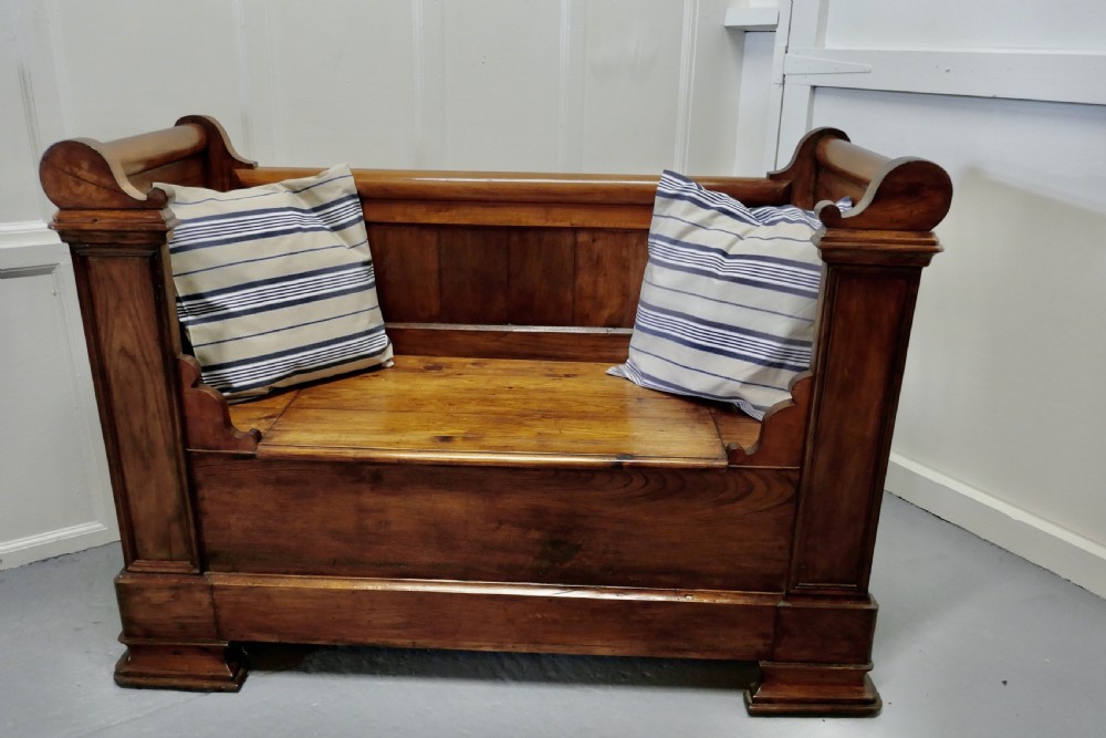 French Walnut and Cherry Empire Style Window Seat View V