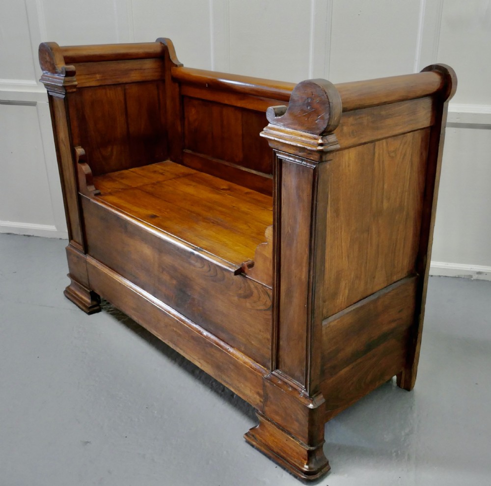 French Walnut and Cherry Empire Style Window Seat View VII