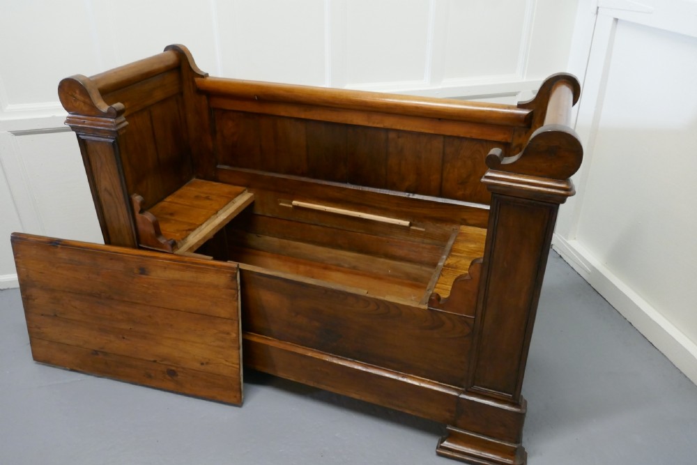 French Walnut and Cherry Empire Style Window Seat View VIII