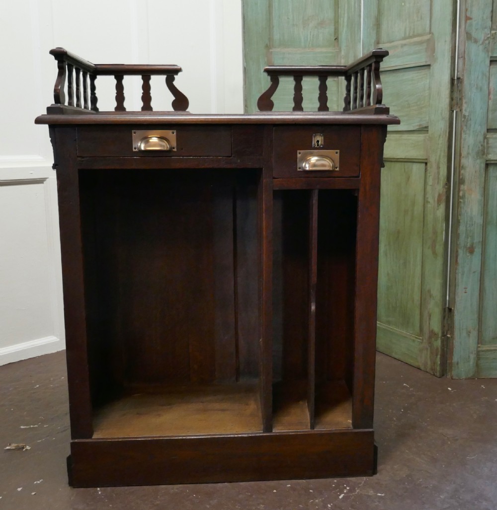 French Oak Hotel Restaurant Reception Hostess Greeting Station View IV