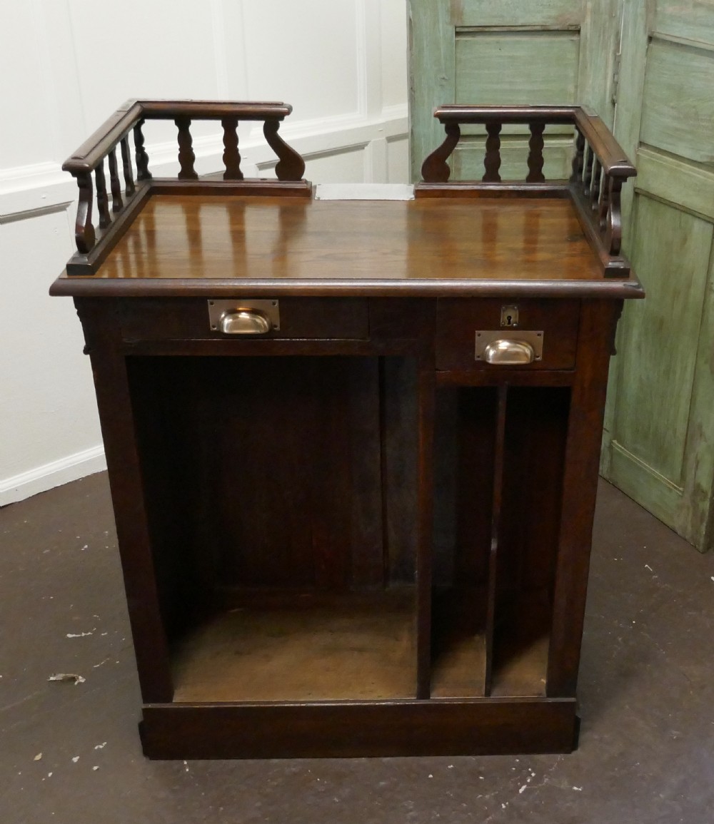 French Oak Hotel Restaurant Reception Hostess Greeting Station View VI