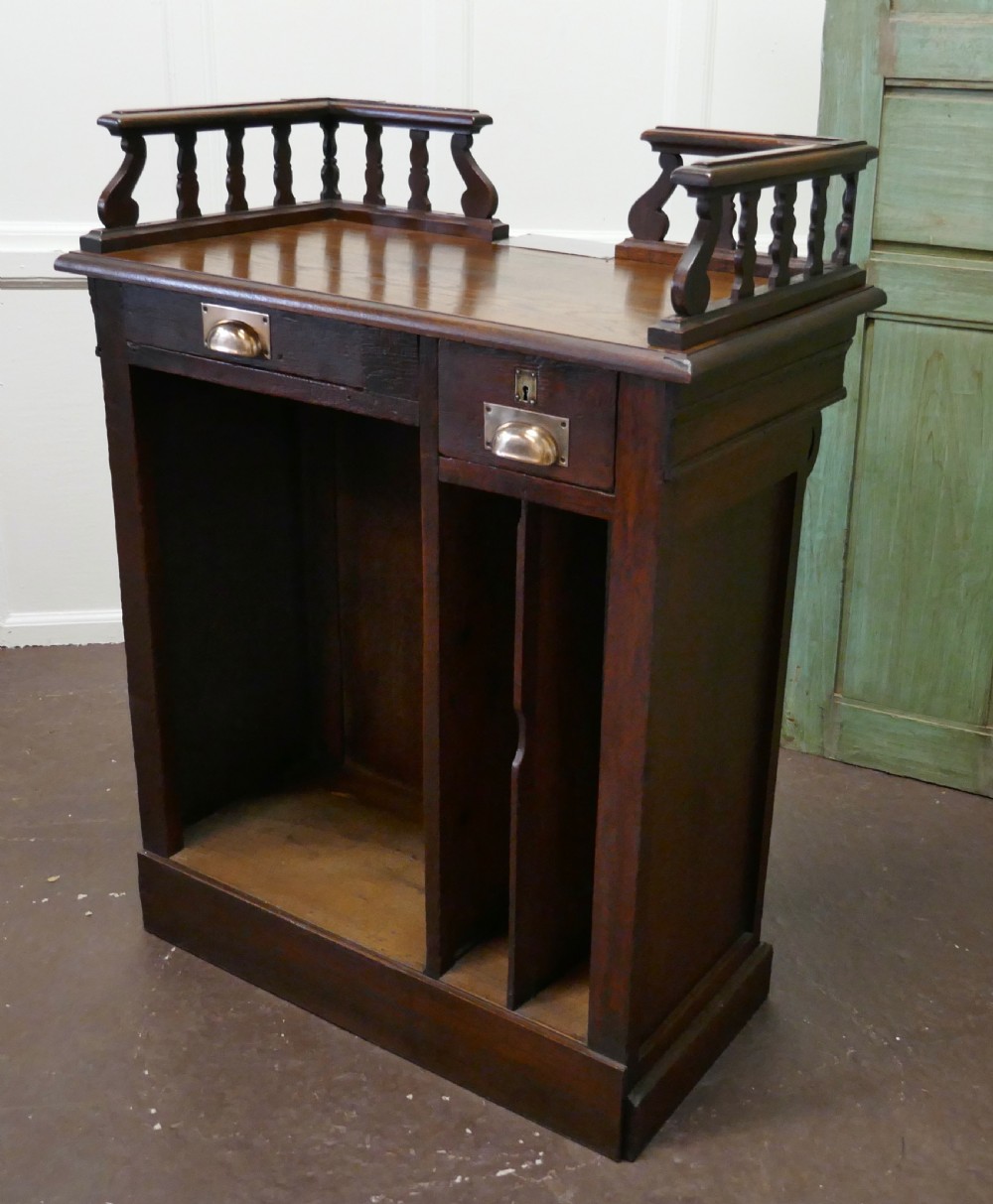 French Oak Hotel Restaurant Reception Hostess Greeting Station View VII