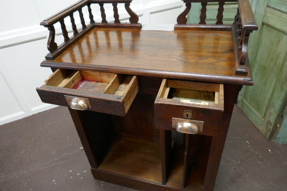 French Oak Hotel Restaurant Reception Hostess Greeting Station View VIII