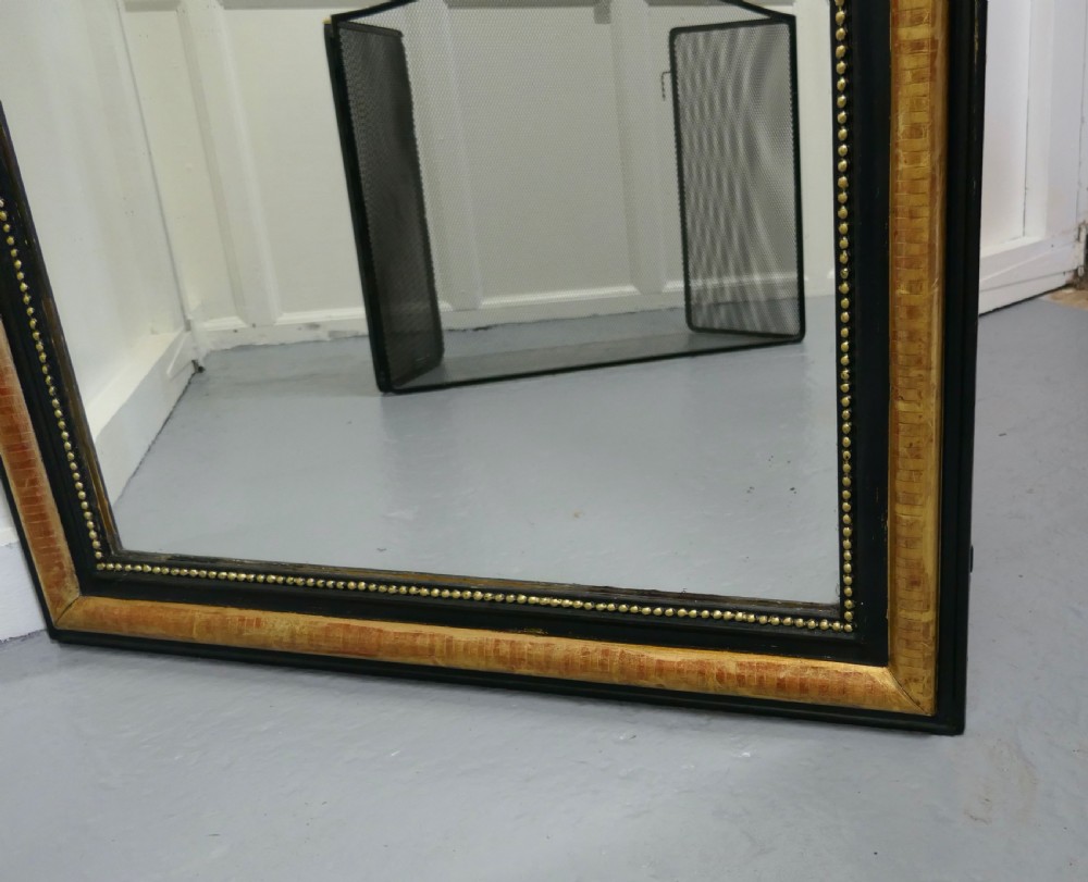 French 19th Century Black and Gold Louis Philippe Mirror View VI