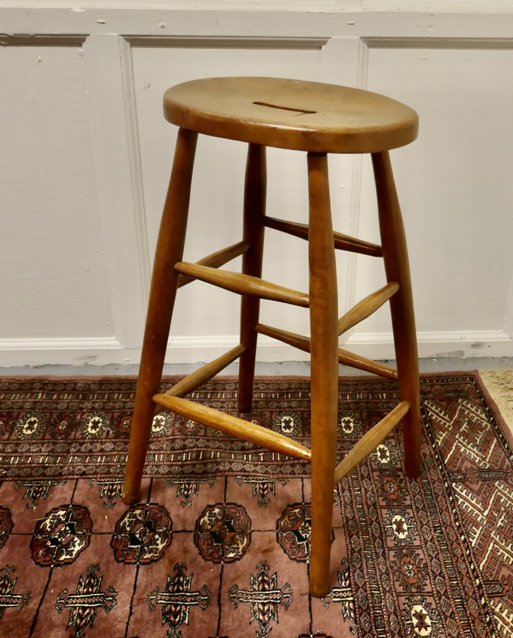A Victorian Elm High Art Studio Stool