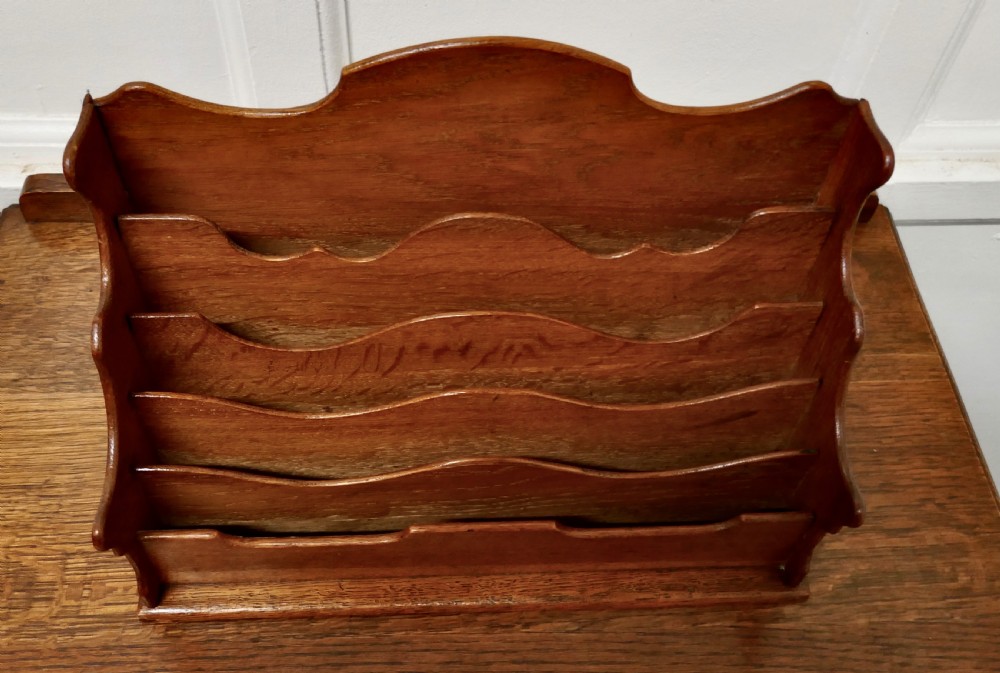 A Charming Arts and Crafts Golden Oak Stationary Box View III