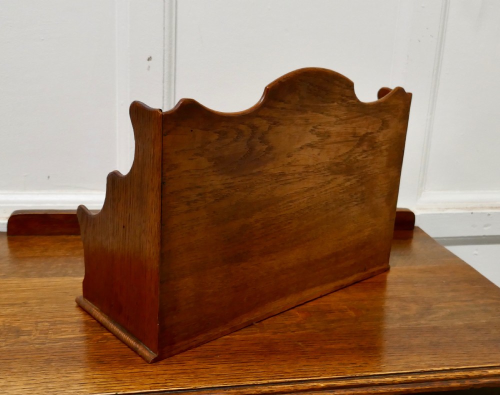 A Charming Arts and Crafts Golden Oak Stationary Box View IV
