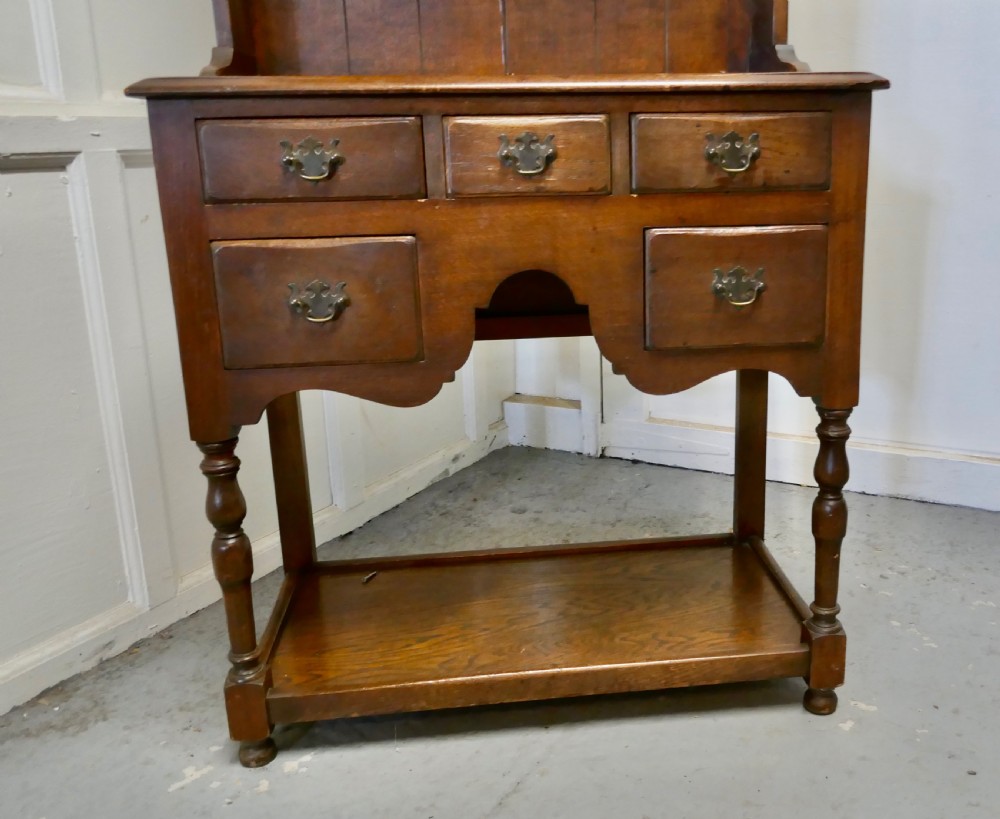 Country Oak Gothic Style Cottage Dresser    View II