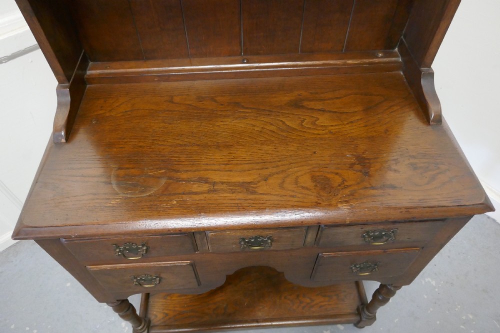 Country Oak Gothic Style Cottage Dresser    View V
