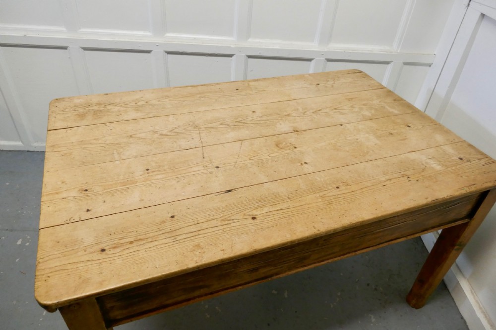 A Lovely Rustic Pine Kitchen Table View VI