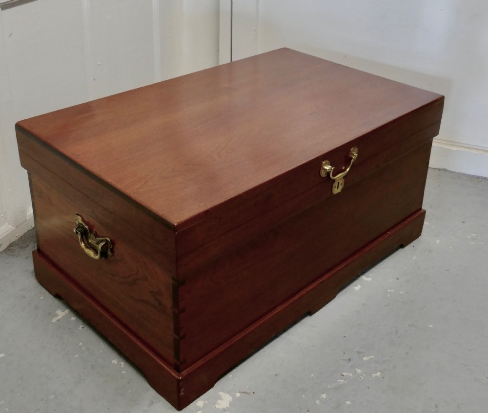 Large 19th Century Sea Chest with. Brass Handles View IV