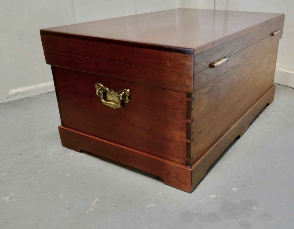 Large 19th Century Sea Chest with. Brass Handles View VI