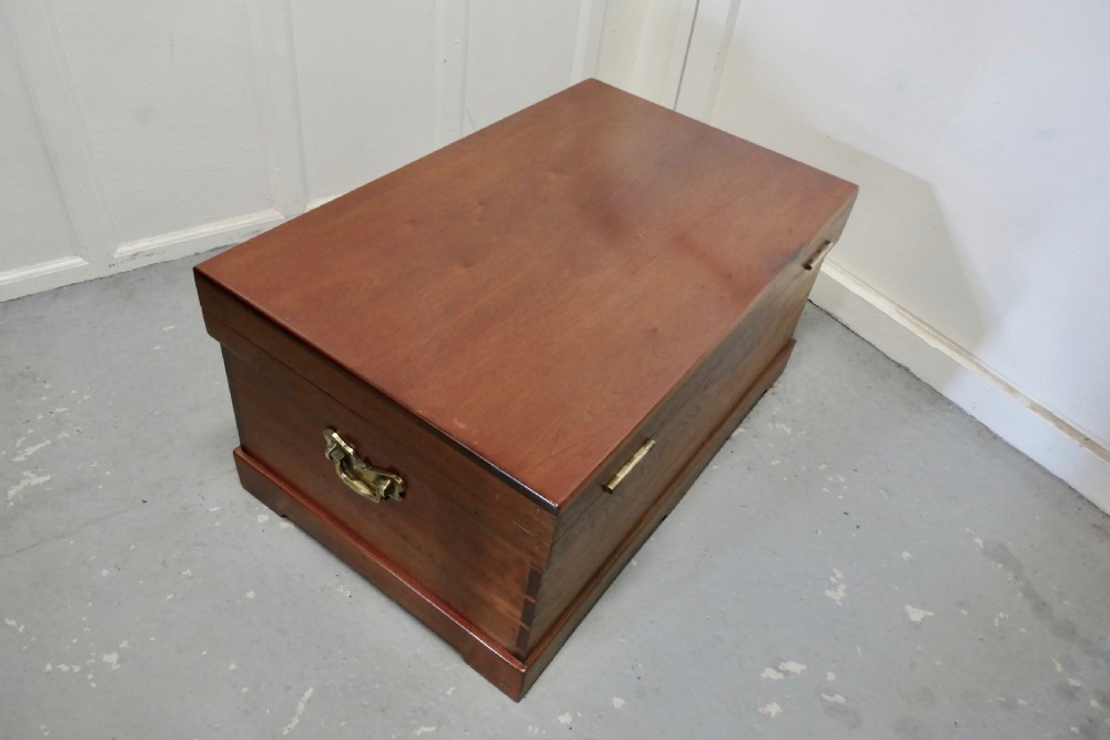 Large 19th Century Sea Chest with. Brass Handles View VII