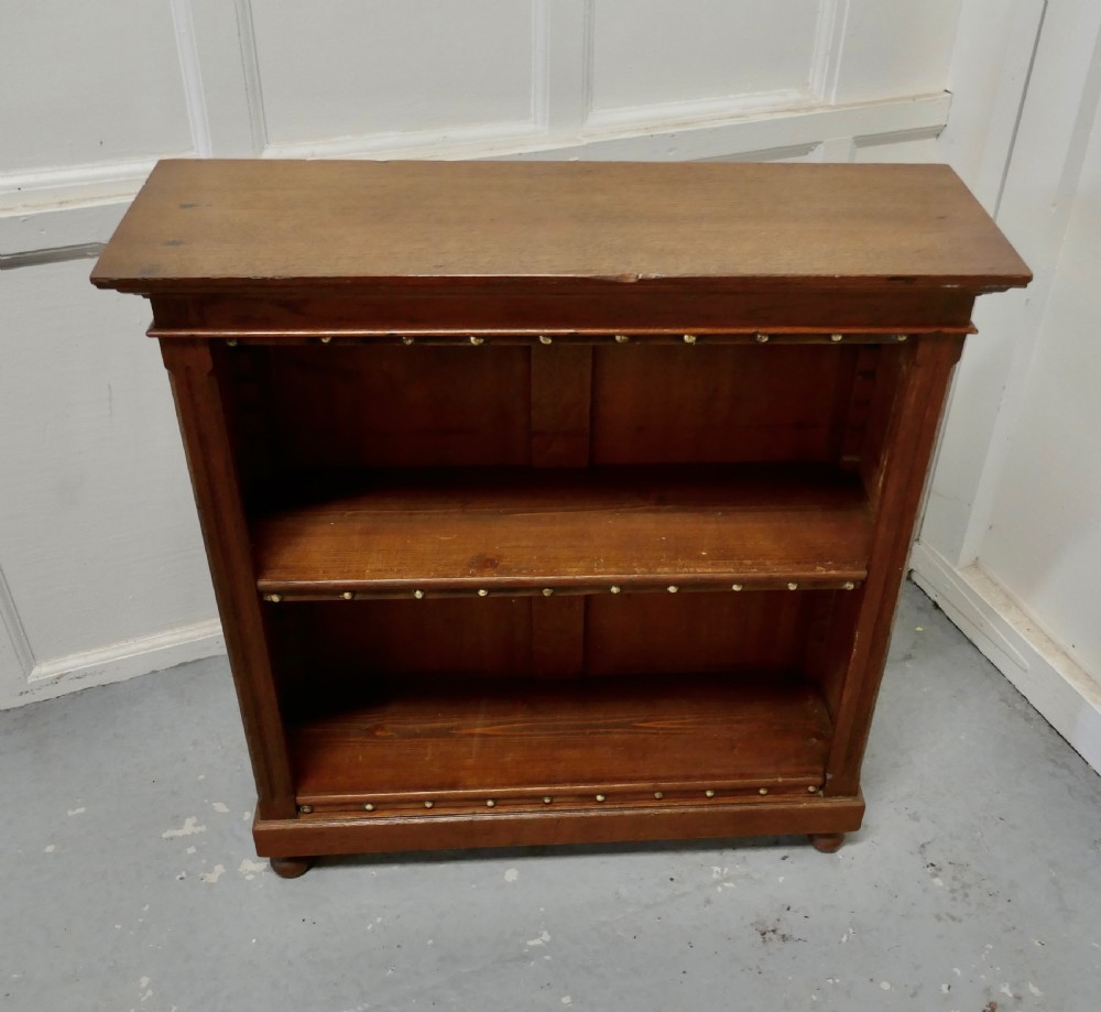 Arts and Crafts Open Oak Bookcase. View III