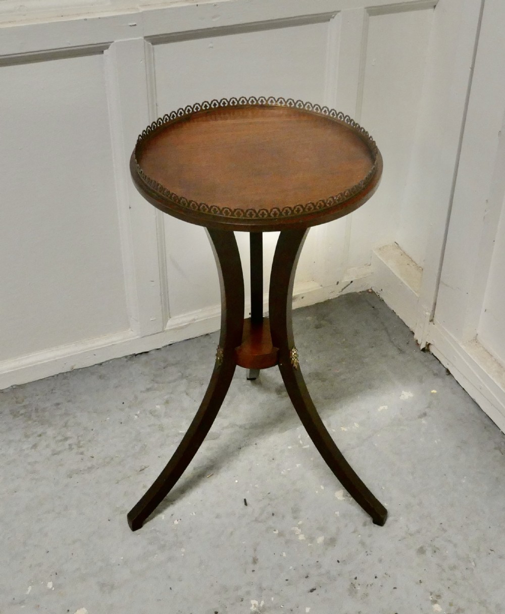 Regency Style Mahogany Wine Table with Gallery 