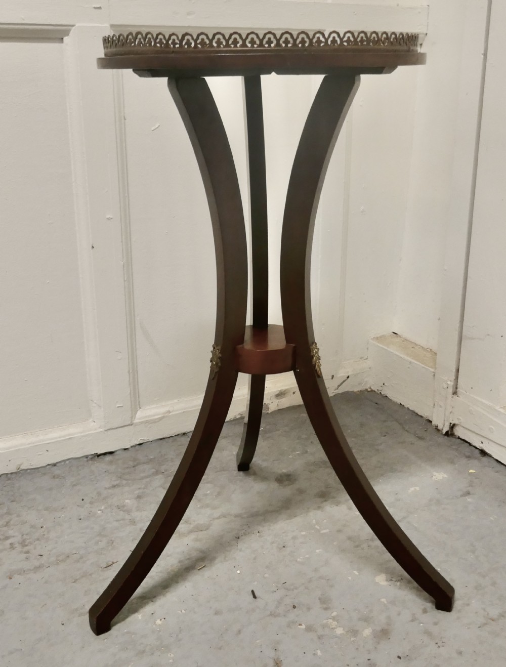 Regency Style Mahogany Wine Table with Gallery  View II