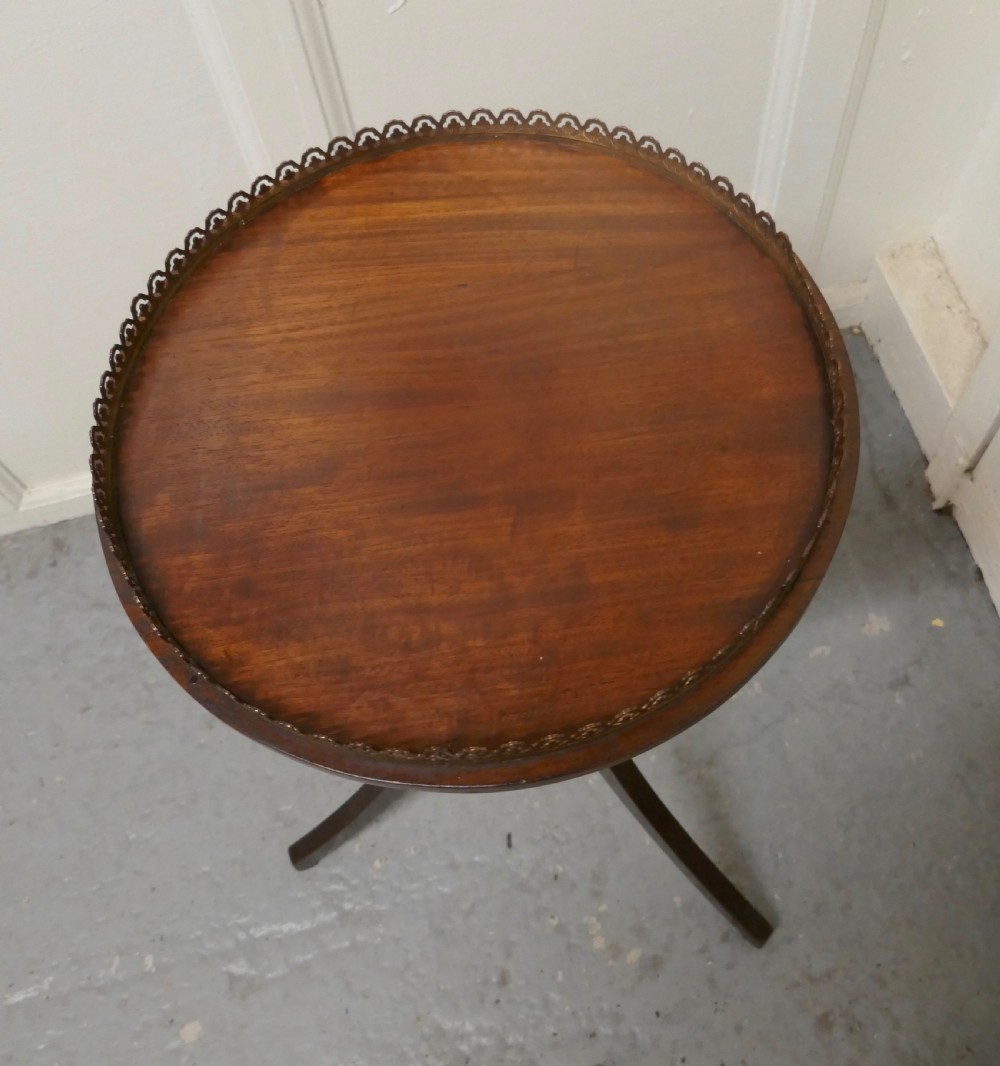 Regency Style Mahogany Wine Table with Gallery  View IV