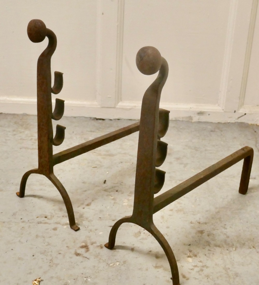 18th Century Inglenook Fire Andirons