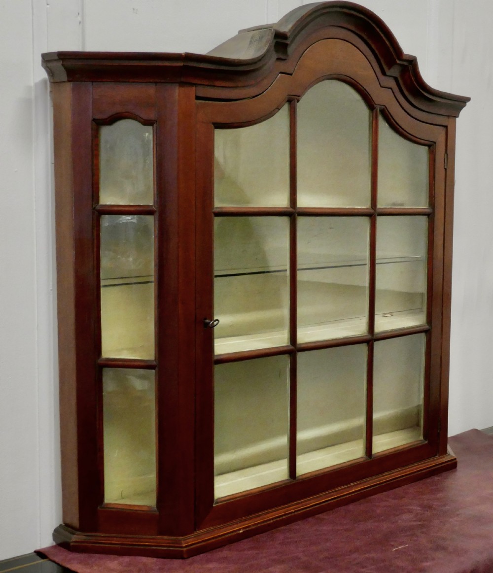 Victorian Mahogany Arch Top Astral Glazed Display Cabinet View II