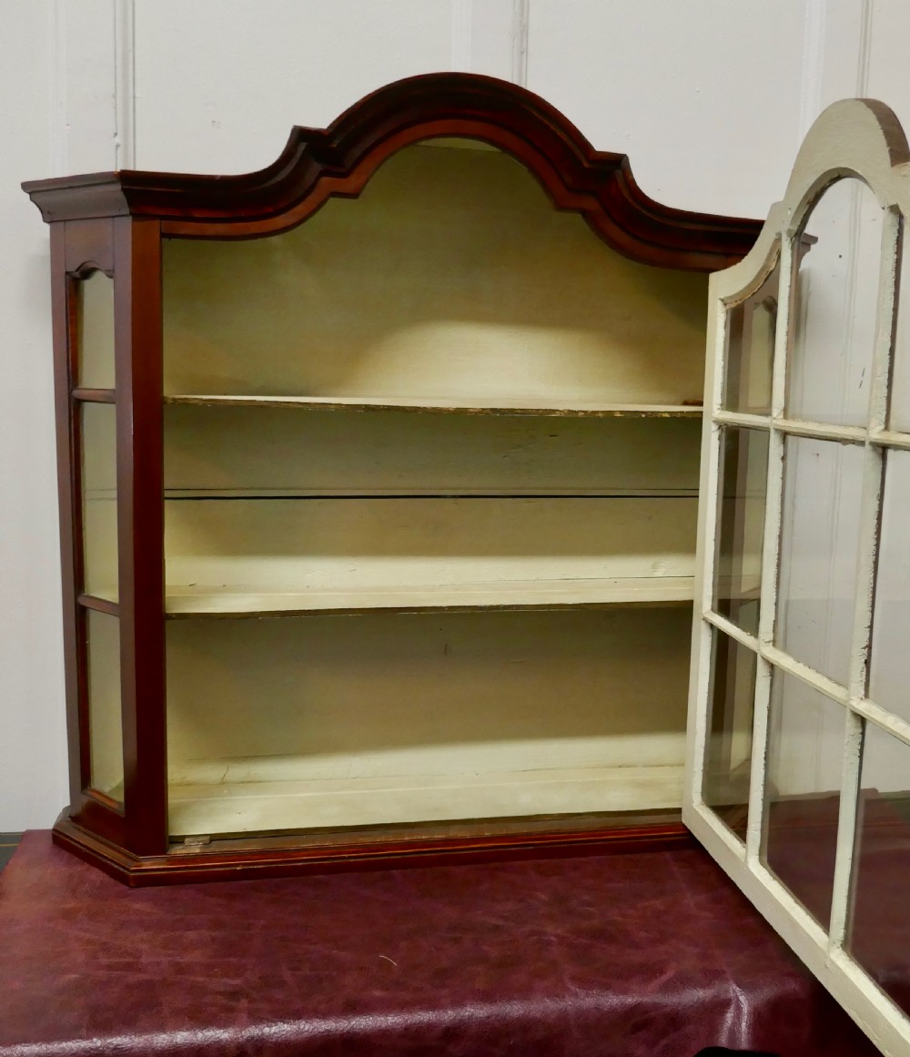 Victorian Mahogany Arch Top Astral Glazed Display Cabinet View III