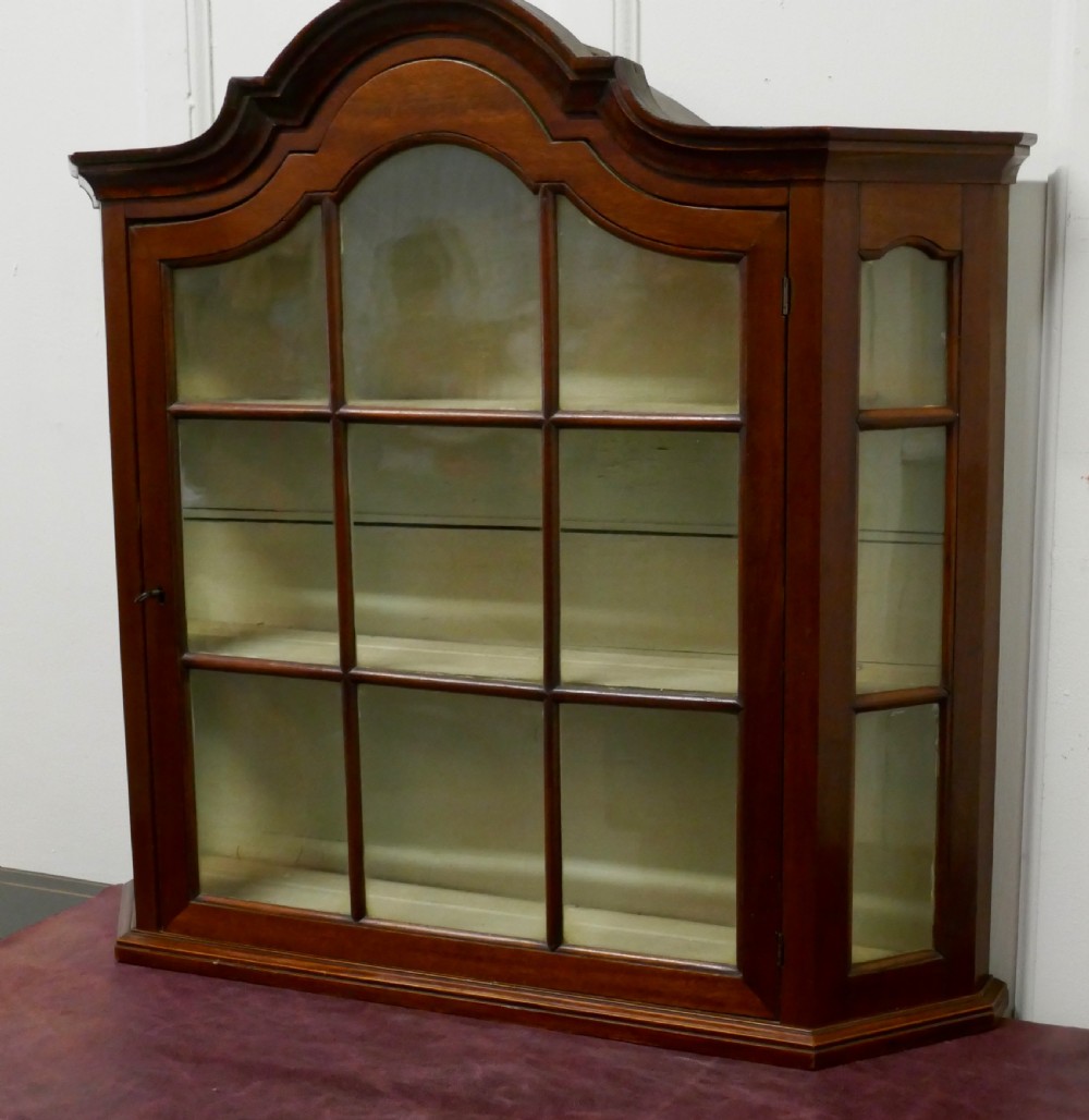 Victorian Mahogany Arch Top Astral Glazed Display Cabinet View IV