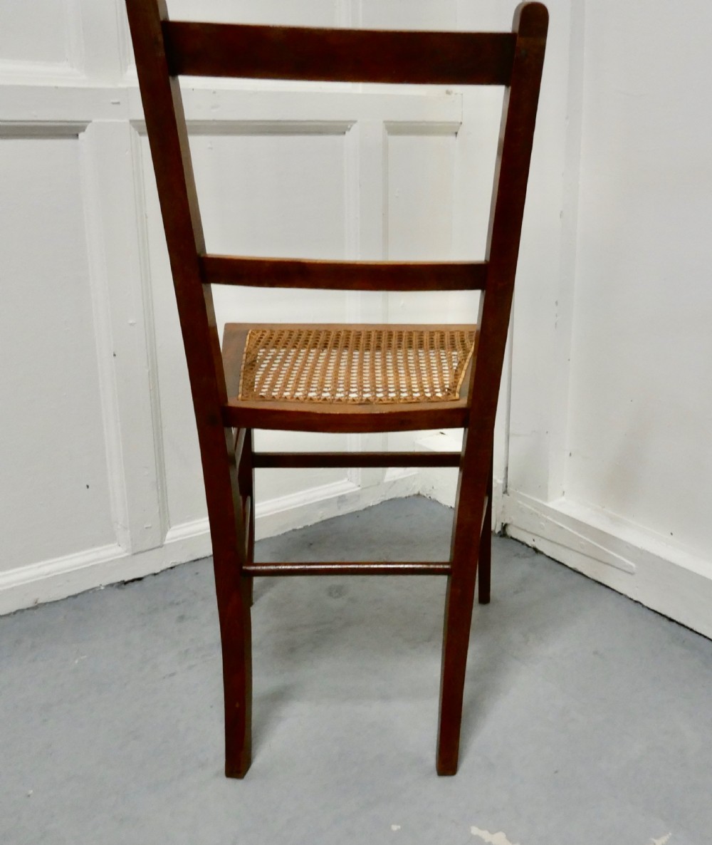 Inlaid Beech and Cane Bedroom Chair View IV
